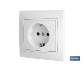 BASE ENCHUFE BIPOLAR EMPOTRAR MODELO PACIFIC 16A (BL)