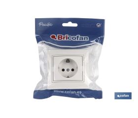 BASE ENCHUFE BIPOLAR EMPOTRAR MODELO PACIFIC 16A (BL)