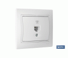 Base para Teléfono RJ11 de empotrar | Modelo Pacific | Color blanco