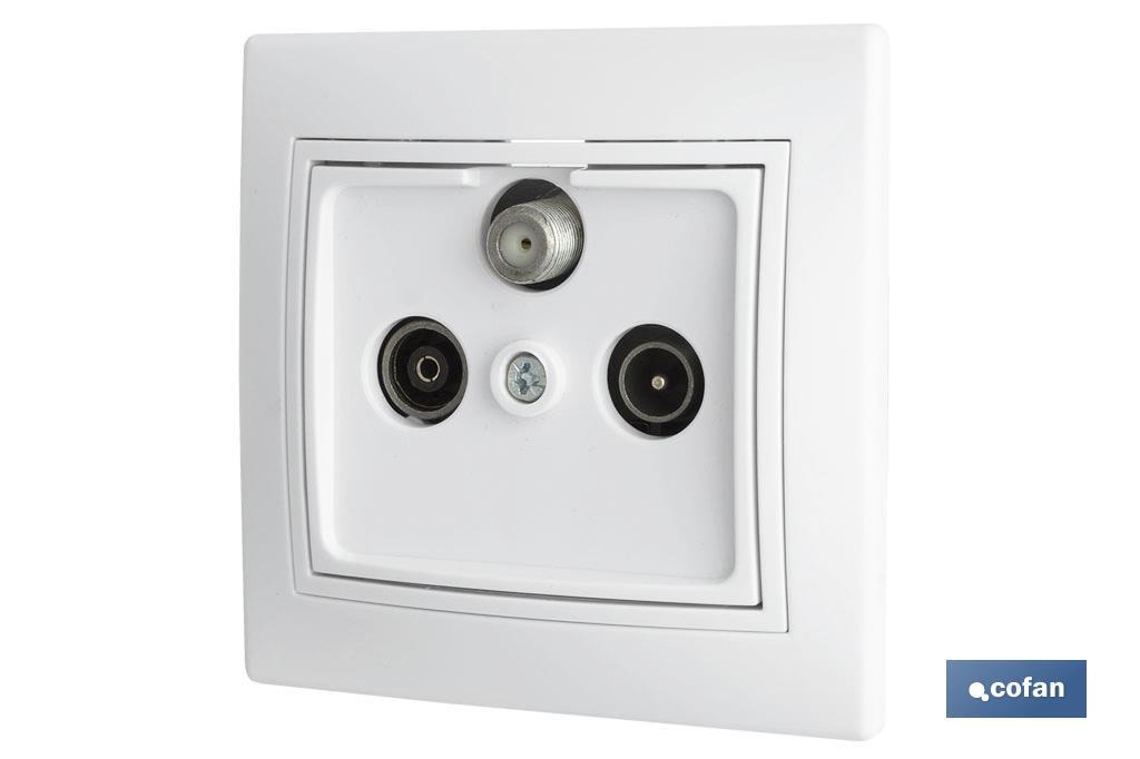 TOMA FINAL TV-SATÉLITE-RADIO MODELO PACIFIC 83X81 BLANCO