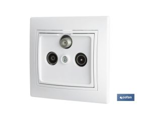 TOMA FINAL TV-SATÉLITE-RADIO MODELO PACIFIC 83X81 BLANCO