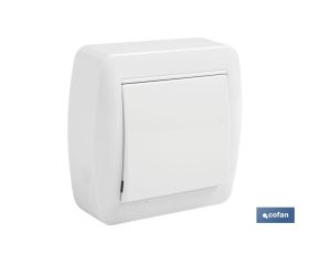 Conmutador de cruce | Mecanismo de superficie | Color blanco 10 A - 250 V