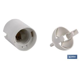 Portalámparas para obra E-27 | Material de resina termoestable color blanco | 4 A - 250 V