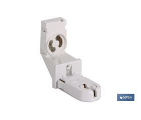 Portalámparas para tubos fluorescentes | Con portacebador incluido | Color blanco 2 A - 250 V