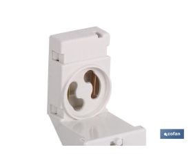 PORTALAMPARAS DE FLUORESCENCIA 2A250V CON PORTACEBADOR
