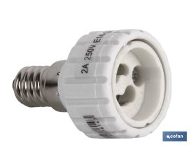 Portalámparas adaptador | Adapta de E27 a GU10/GZ10 | 2 A - 250 V~