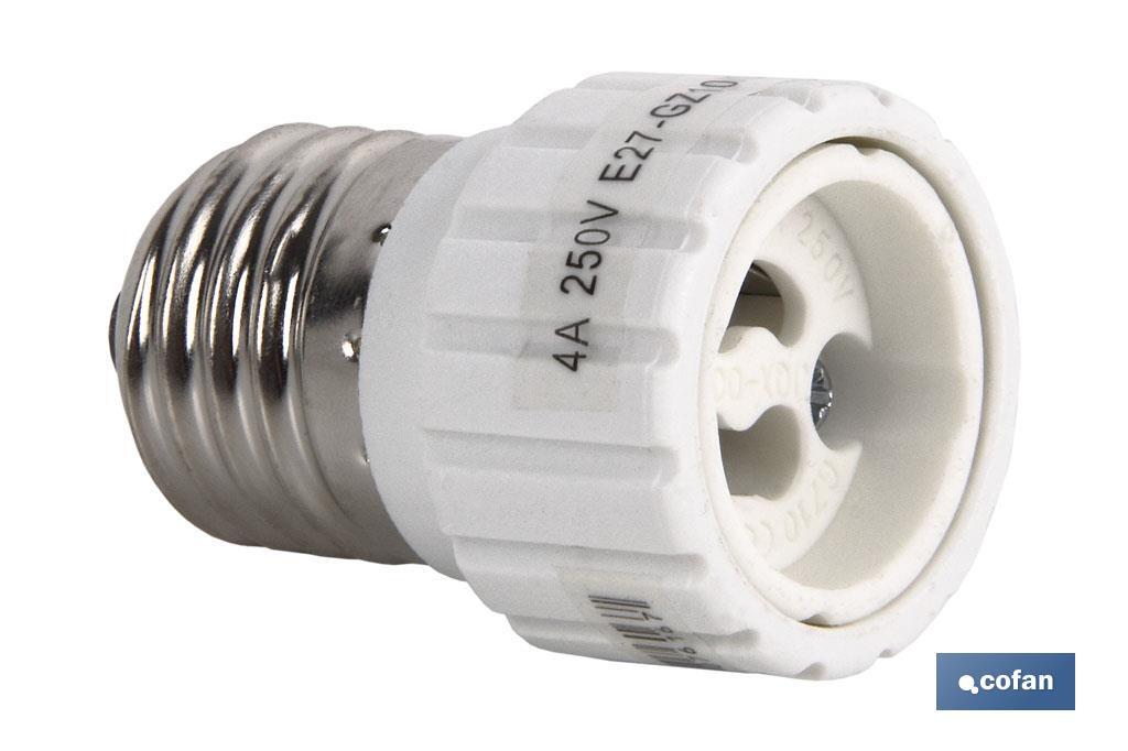 PORTALAMPARAS ADAPTADOR E27 - GU10