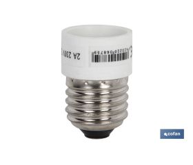 Portalámparas adaptador | Adapta de E27 a E14 | 2 A - 250 V~