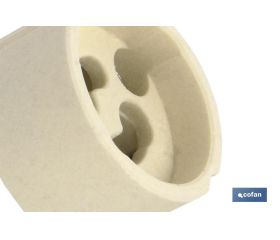 PORTALÁMPARAS CERÁMICA 2A250V CON CASQUILLO GZ10 Y 150MM CABLE