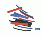 Surtido de 10 y 18 unidades de tubo termoretráctil 80 mm | Colores variados | Variedad de medidas de diámetros