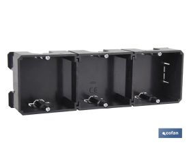 CAJA EMPOTRAR MECANISMOS UNIVERSAL 65X65X40 9 ENTRADAS TUBO