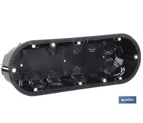 Caja de mecanismos de empotrar en tabique hueco | Para tres elementos