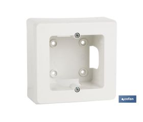 Caja de mecanismos de superficie para 1, 2 y 3 elementos | Disponible en varias medidas | Color blanco