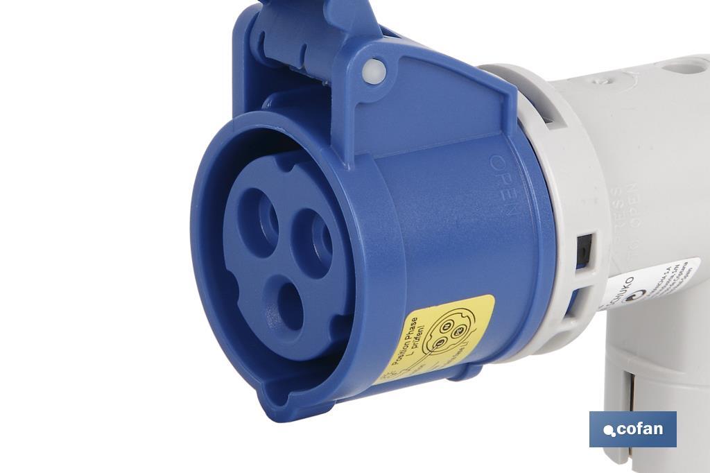 ADAPTADOR INDUSTRIAL 16A 230V IP44 CLAVIJA SCHUKO