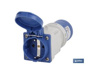 ADAPTADOR INDUSTRIAL CLAVIJA-BASE SCHUKO IP44 16A 230V