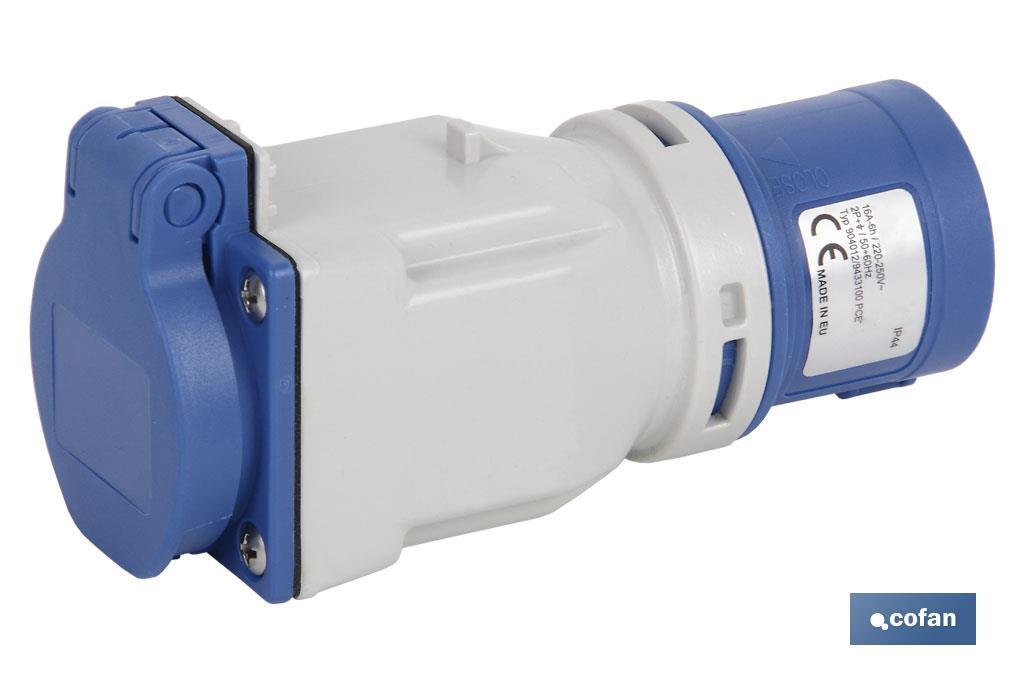 ADAPTADOR INDUSTRIAL CLAVIJA-BASE SCHUKO IP44 16A 230V