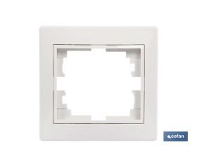 Marco decorativo de mecanismos eléctricos de empotrar | Para 1 elemento |Disponible en blanco y negro
