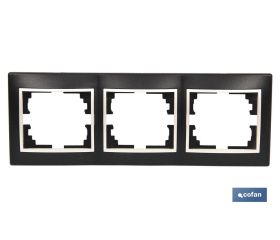 MARCO 3 ELEMENTOS HORIZONTAL NEGRO