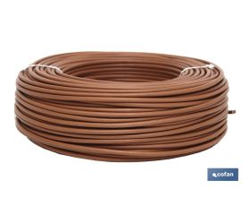 Rollo Cable Eléctrico  H07V-K de 100 m | Sección de cable de varias medidas | Color: Marrón