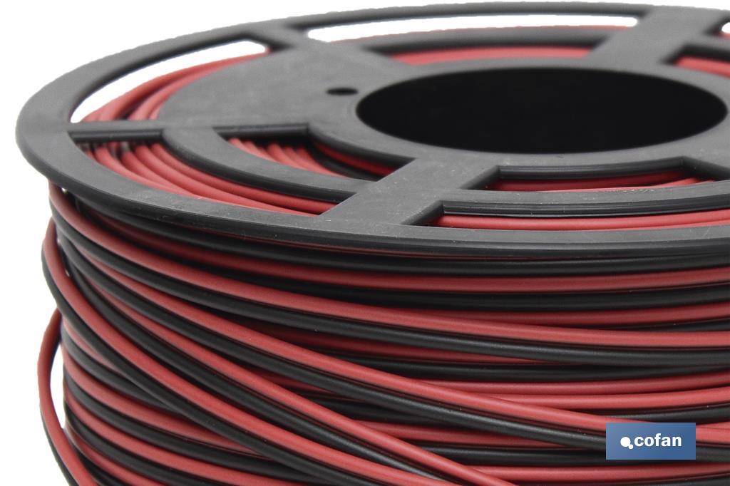 ROLLO 100M CABLE PARALELO ROJO/NEGRO (2X1,5)