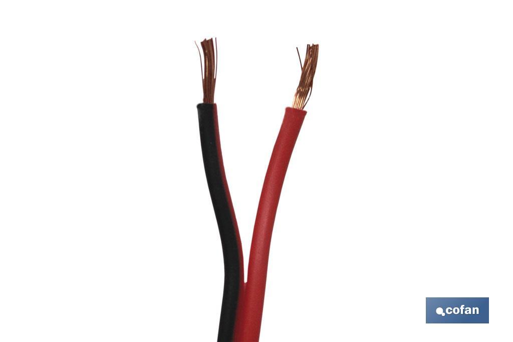 ROLLO 100M CABLE PARALELO ROJO/NEGRO (2X0,75)