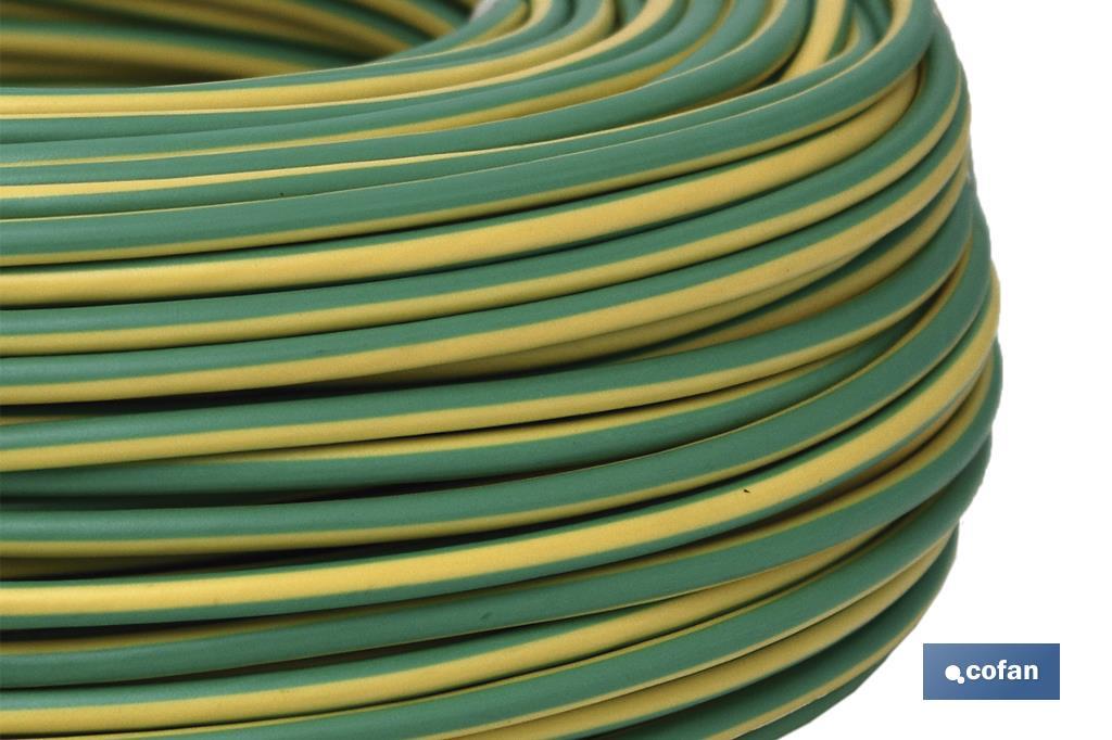 ROLLO CABLE H07V-K 1X6MM2 AMAR/VER (100M)