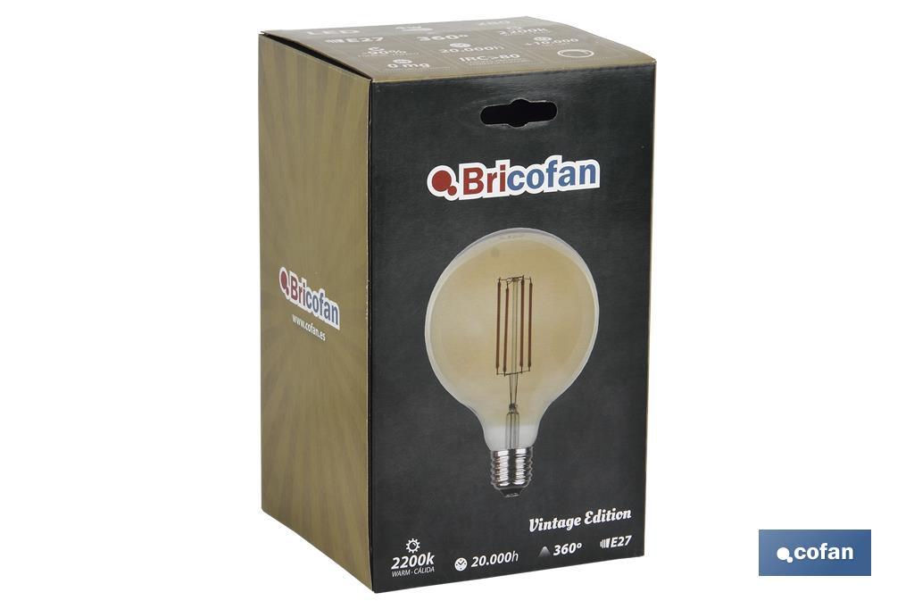 BOMBILLA LED GLOBO ORO E27 4W 280LM 2200K