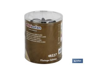 PORTALAMPARAS (CABLE+ROSETÓN) ORO CLARO E27 100X10CM