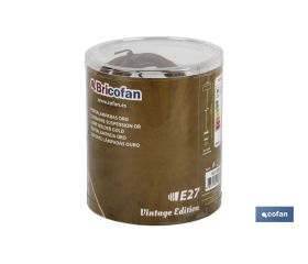 PORTALAMPARAS (CABLE+ROSETÓN)  ORO E27 100X10CM