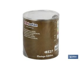 PORTALAMPARAS (cable+rosetón)  NÍQUEL E27 100X10CM