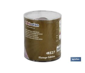 PORTALAMPARAS (CABLE+ROSETÓN)  ORO ROSA E27 100X10CM