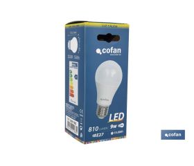 BOMBILLA LED 9W CLASIC 240º 810LM 3000K