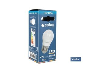 BOMBILLA LED 8 W ESFÉRICA E27 220° 810 LM 4000 K