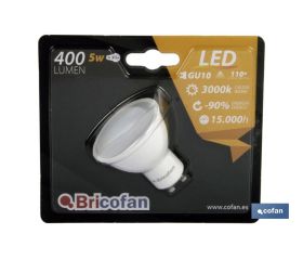 LÁMPARA LED GU-10 7 W 110° 500 LM 6500 K