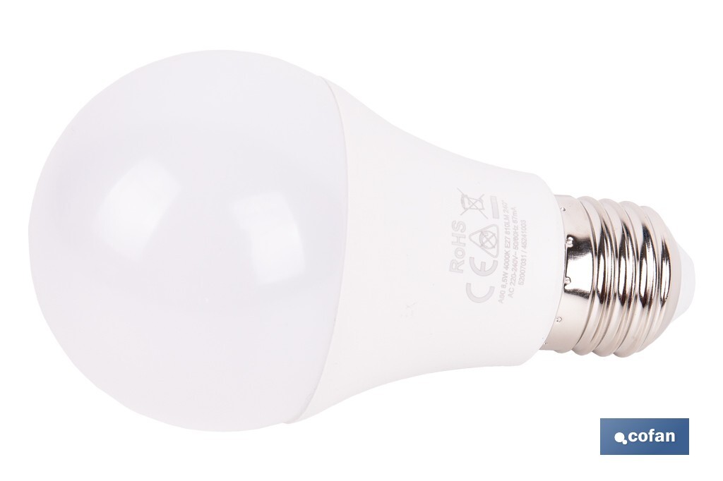 BOMBILLA CLASIC SENSOR E27 8.5W 810LM 4000K