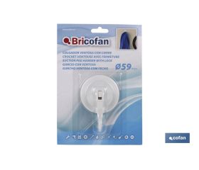 1 UD COLGADOR VENTOSA CIERRE SEGURIDAD Ø59mm