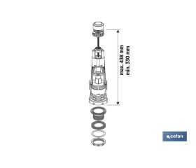 DESCARGADOR WC INTERRUMPIBLE MODELO CANDABA