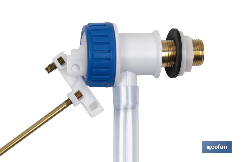 MECANISMO COMPLETO CISTERNA TANQUE ALTO CON GRIFO LATERAL Y DESCARGADOR