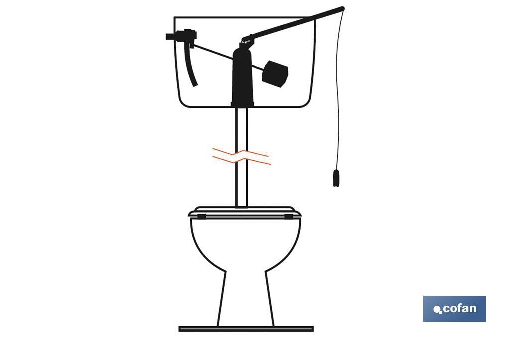 MECANISMO COMPLETO CISTERNA TANQUE ALTO CON GRIFO LATERAL Y DESCARGADOR