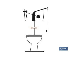 MECANISMO COMPLETO CISTERNA TANQUE ALTO CON GRIFO LATERAL Y DESCARGADOR