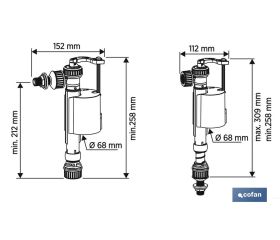 GRIFO DE ALIMENTACIÓN WC 2 EN 1 LATERAL E INFERIOR MODELO ARAUCA