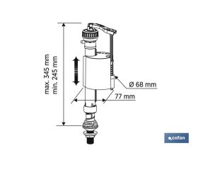 GRIFO DE ALIMENTACIÓN WC INFERIOR MODELO KENYIR