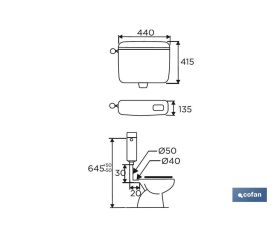 CISTERNA SEMIALTA COMPLETA CON INTERRUPCIÓN DE DESCARGA MODELO BRATÁN
