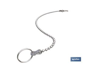 Cadena con Dos Anillas | Para Fijar el Tapón | Fabricada en Acero Inoxidable