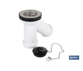 Sifón en Forma de Y | Con Salida de 40 mm | Válvula para Lavabo y Bidé Ø70 | Fabricado en Polipropileno