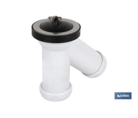 SIFÓN Y COMPACTO CON SALIDA Ø32-40 Y VÁLVULA LAVABO-BIDÉ Ø70