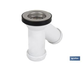 SIFÓN Y COMPACTO CON SALIDA Ø32-40 Y VÁLVULA LAVABO-BIDÉ Ø70