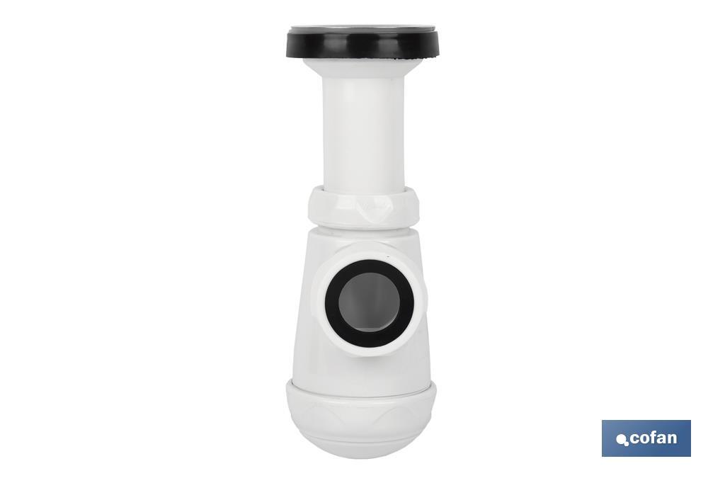 SIFÓN BOTELLA CON SALIDA Ø32-40 Y VÁLVULA LAVABO BIDÉ 1 1/2 x 70