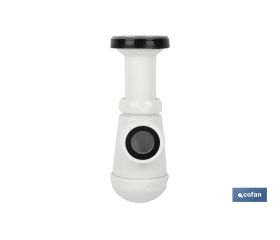 SIFÓN BOTELLA CON SALIDA Ø32-40 Y RACOR 1 1/2