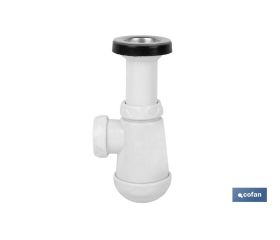 SIFÓN BOTELLA CON SALIDA Ø32-40 Y RACOR 1 1/2